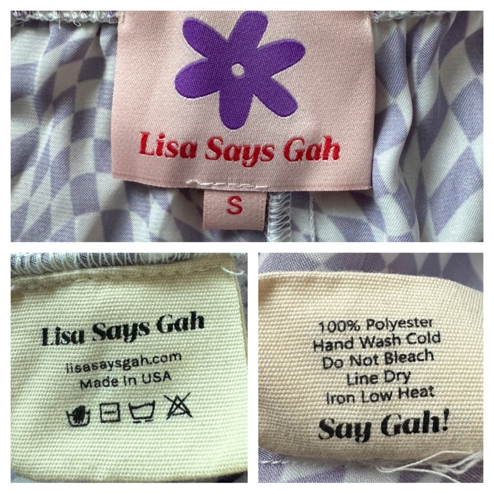 Lisa Says Gah Bailey Lounge Pant in Purple Warp Check - Picture 8 of 11